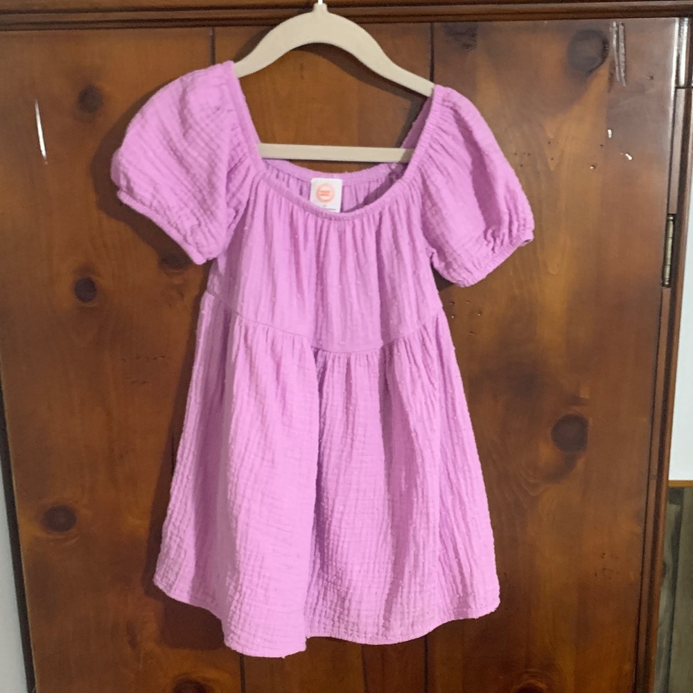 Wonder Nation Lilac Puff Sleeve Dress